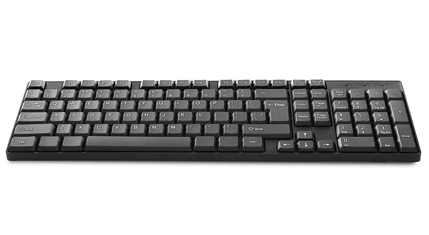 フルサイズキーボードで快適に入力できる