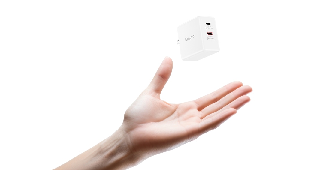 Lenovo 65W デュアルUSB Type-C GaN ACアダプター(ケーブル付き
