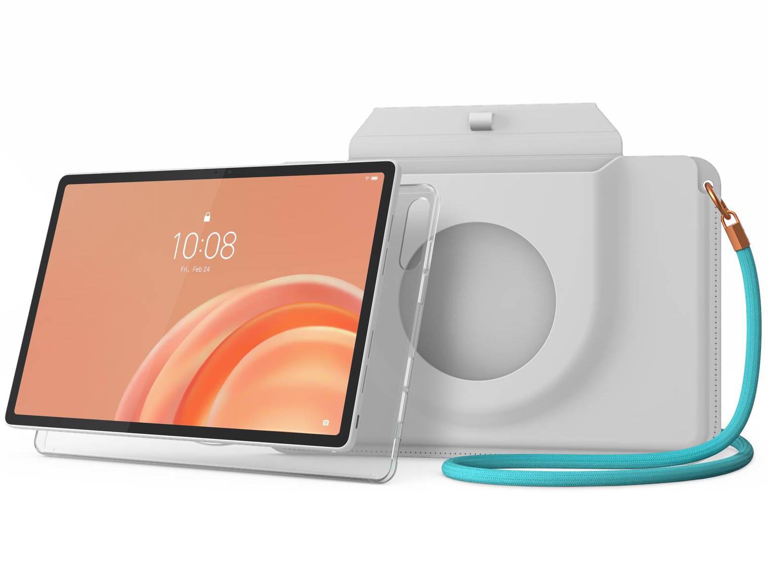 Tab Plus Gen 2 (con Funda transparente + Estuche + Correa) - Celestial White
