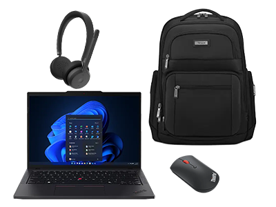 Lenovo Pack ThinkPad T14 G6 U7-16Go-SSD 512Go + sac + souris + casque sans fil Processeur Intel® Core™ Ultra 7 255U (cœurs E jusqu’à 4,20 GHz cœurs P jusqu’à 5,20 GHz)/Windows 11 Professionnel 64/512 Go SSD TLC Opal